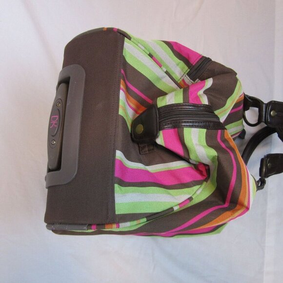 Dakine Fall Striped Roller Bag Carry On Travel Luggage Canvas 20" Long - Picture 3 of 9